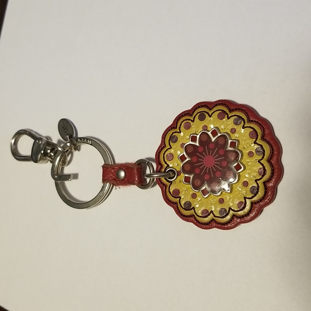 Fossil Leather Keyfob